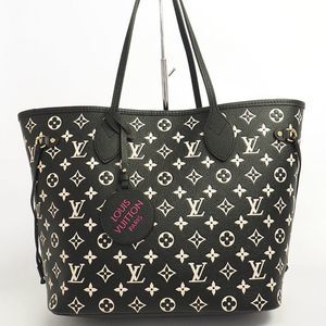 Louis Vuitton Neverfull MM Monogram Tote Bag Implant White X Black